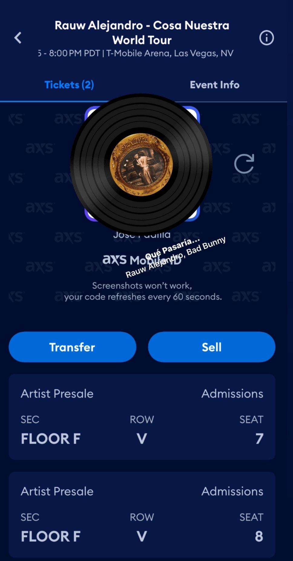 Rauw Tickets t-mobile