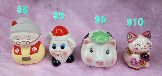 Porcelain And Ceramic Figurine Banks