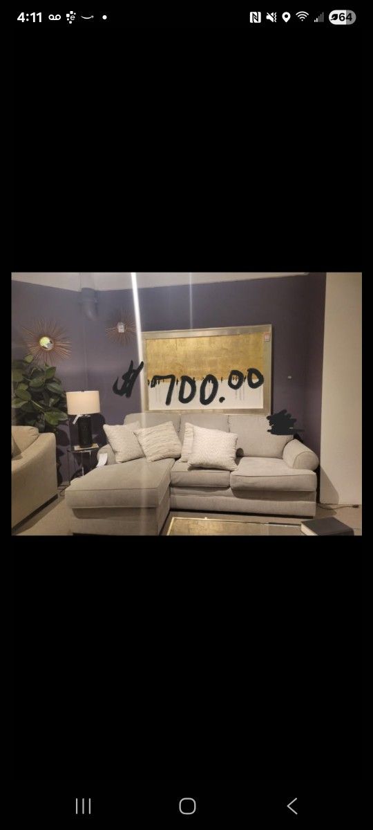 BRAND NEW STILL IN PLASTIC CHAISE SOFA