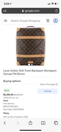 Louis Vuitton Soft Trunk Backpack Monogram MM Brown in Canvas