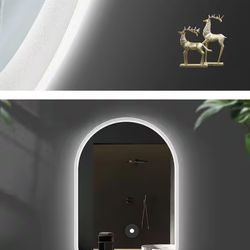 Oval Frameless Wall Bathroom Vanity Mirror with Anti-Fog