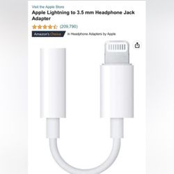 New Apple Lightning to 3.5 mm headphone jack adapter