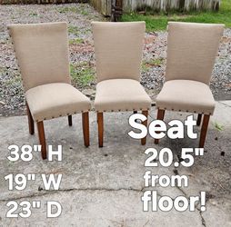 Home Pop Parsons Dining Chairs With Sea Foam Fabric n Nail Head Trim