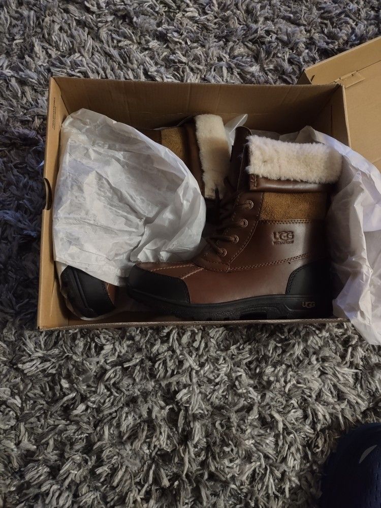Kids Ugg Boots Butte II BROWN fur Sz 4