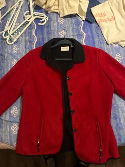 Alfred Dunner Red Fleece Jacket