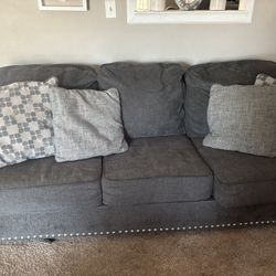4 Piece Living Room Set Grey (sofa/love seat/single couch/ottoman)