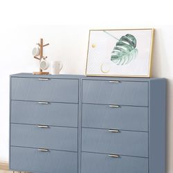 8 Drawer Blue Dresser 