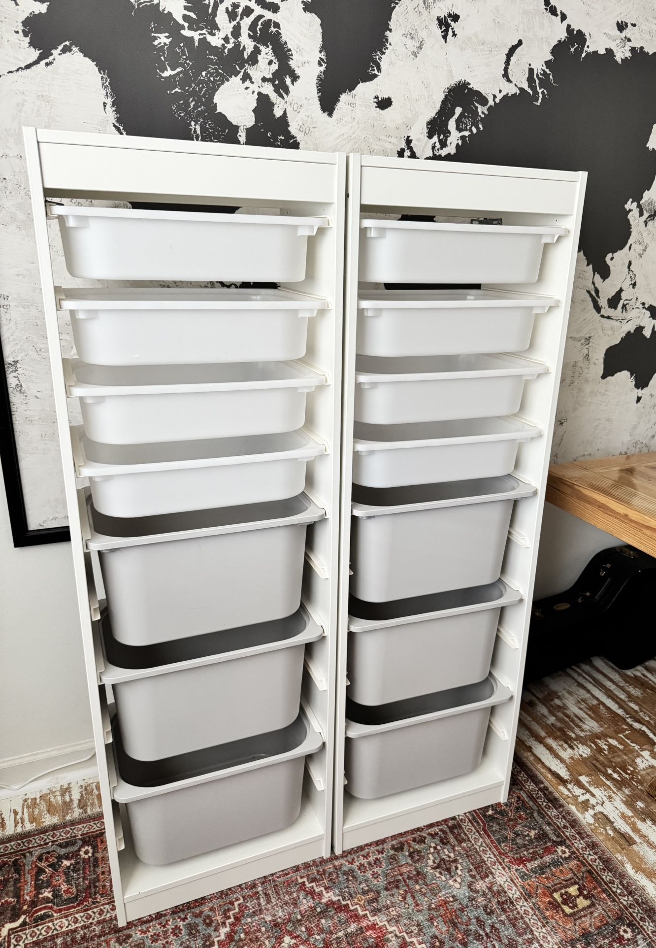 IKEA TROFAST Storage Shelves With Bins