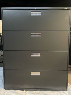 HON 4 Drawer Vertical File Cabinet – Heavy Duty Metal Office Storage – Gray
