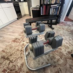 Dumbbells Up To 45lbs And Bench