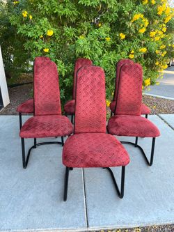 Set of 6 postmodern dining chairs ( can deliver for $10 )