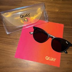 Quay Australia Blueprint Polarized Sunglasses, Matte Black Frame Black Lenses