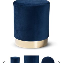 Velvet Plush Ottoman 