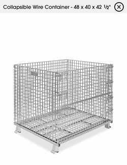 Collapsing wire container