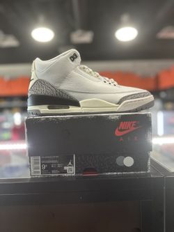 Jordan 3 Retro White Cement Reimagined (Sizes 9.5)