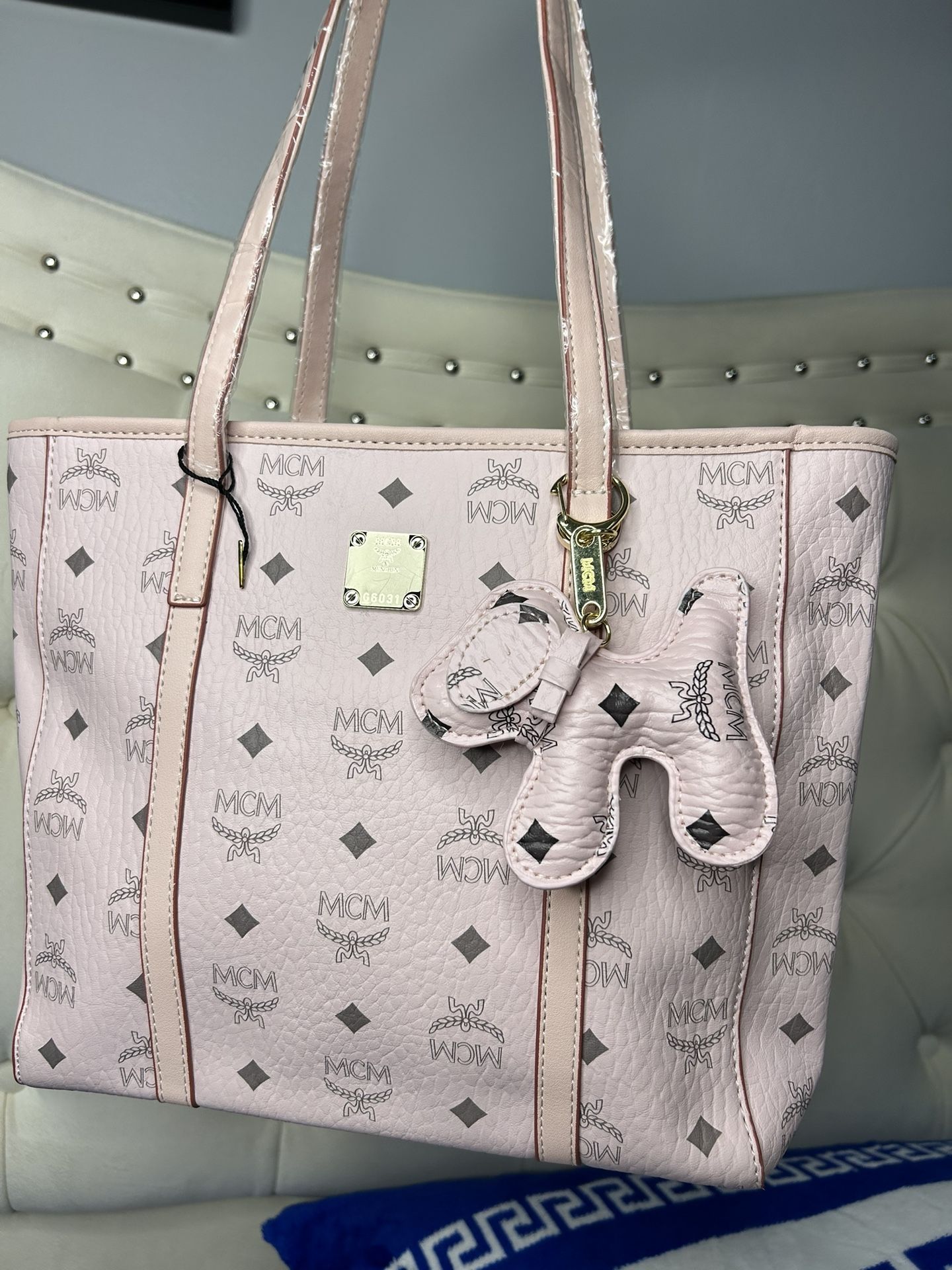 MCM Liz Medium Visetos Shopper Tote Bag