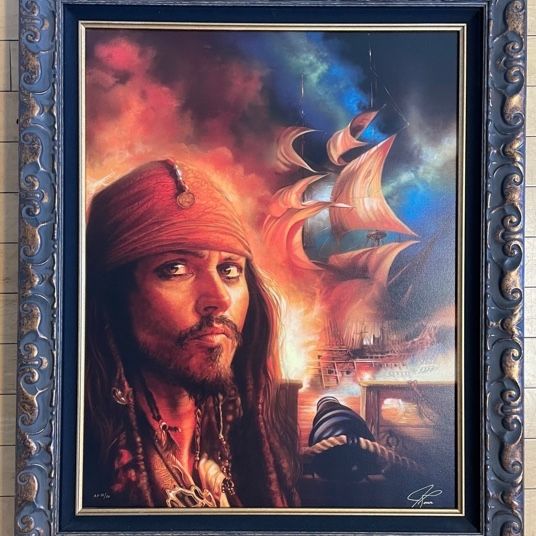 Johnny Depp- Pirates Of The Caribbean Painting By John Rowe
