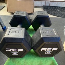 Rep fitness rubber online grip dumbbells