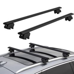 New 51" Universal Roof Rack Cross Bars 300 LBS Load Capacity, Adjustable Lockable