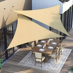 New In Box $10 Each 12x12x17 Feet Triangular Sun Shade Gray Cream Tan Or Terracotta Color Available With Hanging Ropes