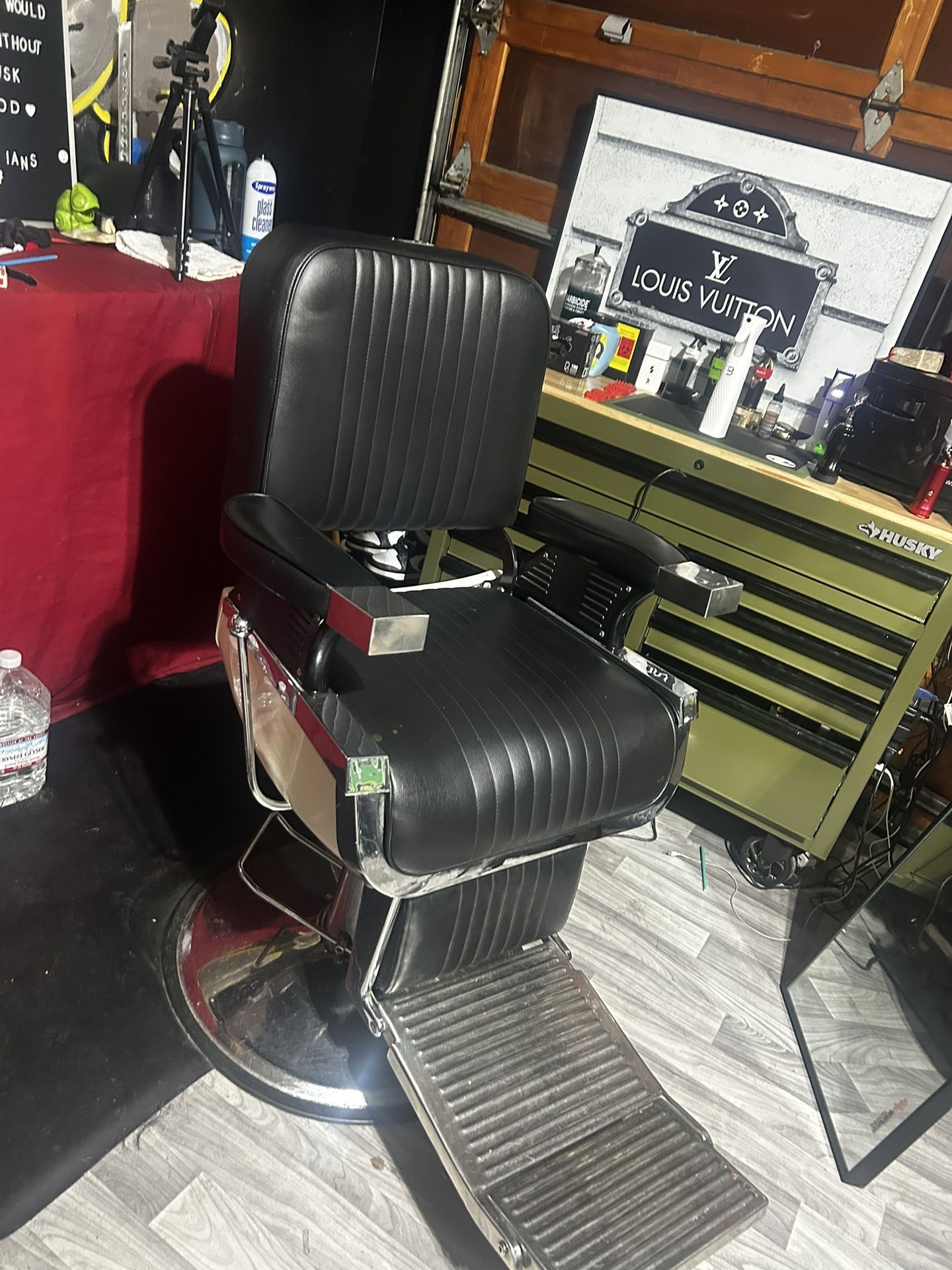 Barber Chair And Tool Box
