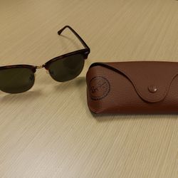 Ray Ban Sun Glasses , Clubmaster, Brown Callico, 