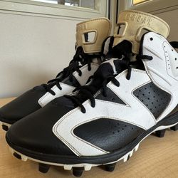 Air Jordan 6 Retro TD Oreo Black/White Cleats Men Size 11 645419-110 Broken Tab