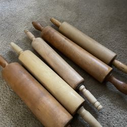 Antique Rolling Pins And Small Cutting Boards 