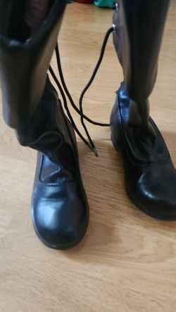 Black Pirate Boots Size 11/12 Kids
