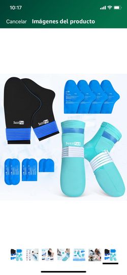 SUZZI PAD Calcetines de Terapia De Frío y Guantes Fríos Para Neuropatia de Quimioterapia Para Mujeres y Hombres, New Open Bag Never Used- Size SM