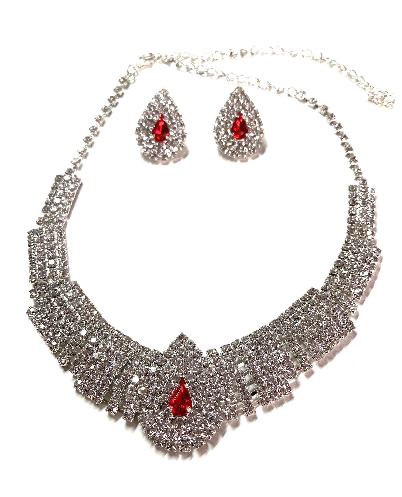 Wedding Cubic Jewelry Earrings And Necklace Set 