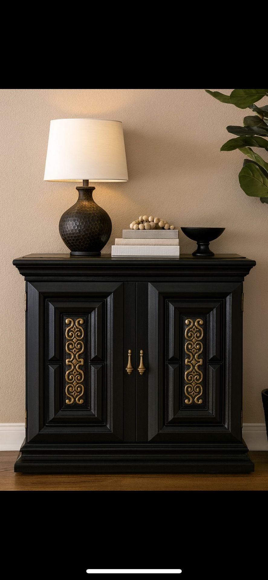 Solid wood end table