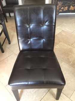 Dark brown leather chair