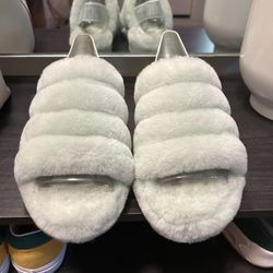 UGG Australian Fluff Slide In Mint