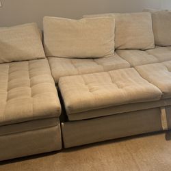 Like-New L-Shaped Sectional Sofa (Professionally Cleaned) - $700 OBO
