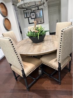 Custom upholstered dining chair
