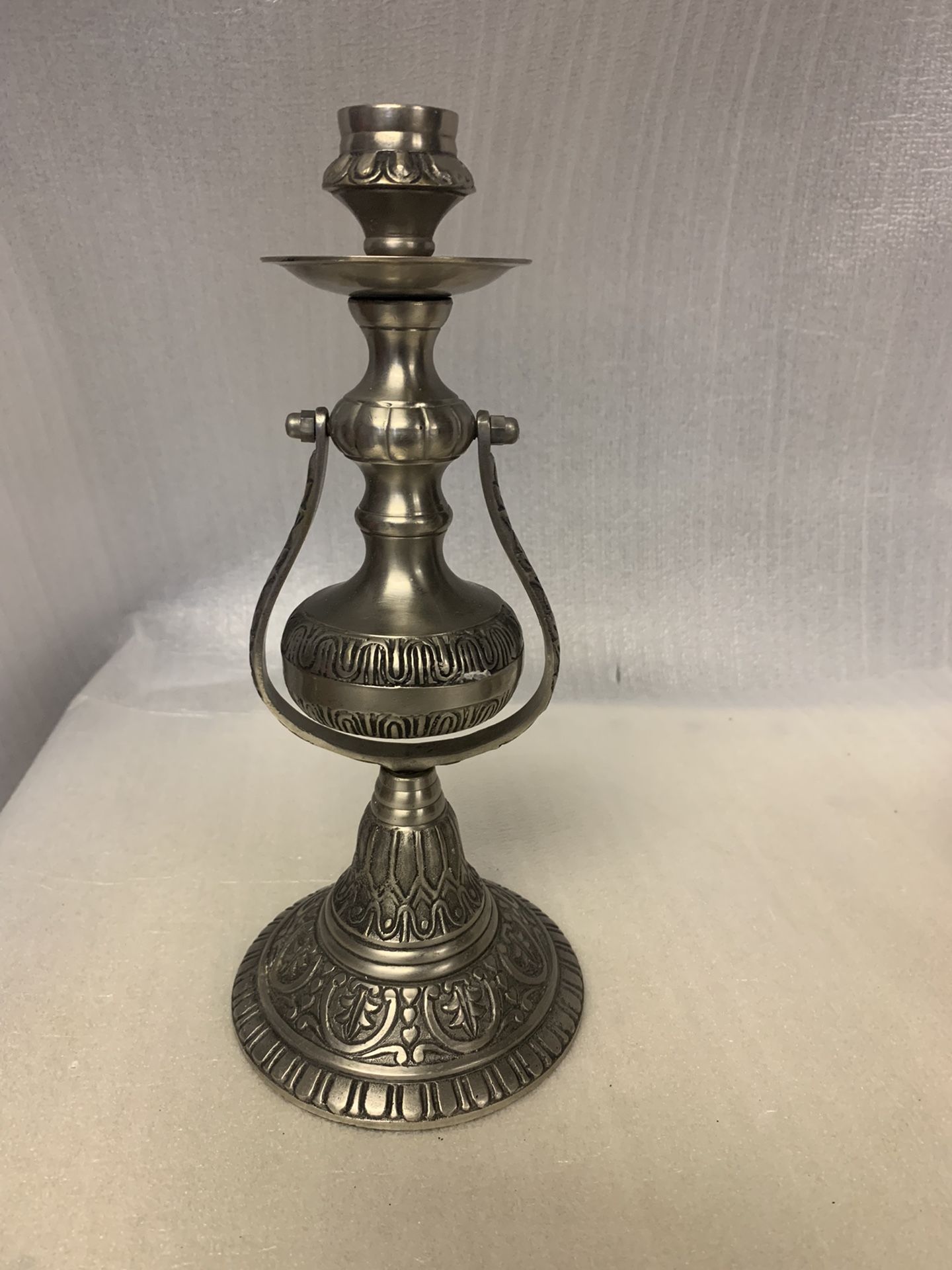 Antique Ornate Candle Holder Ship Swivel Gimbal Swing Nautical Boat 10”
