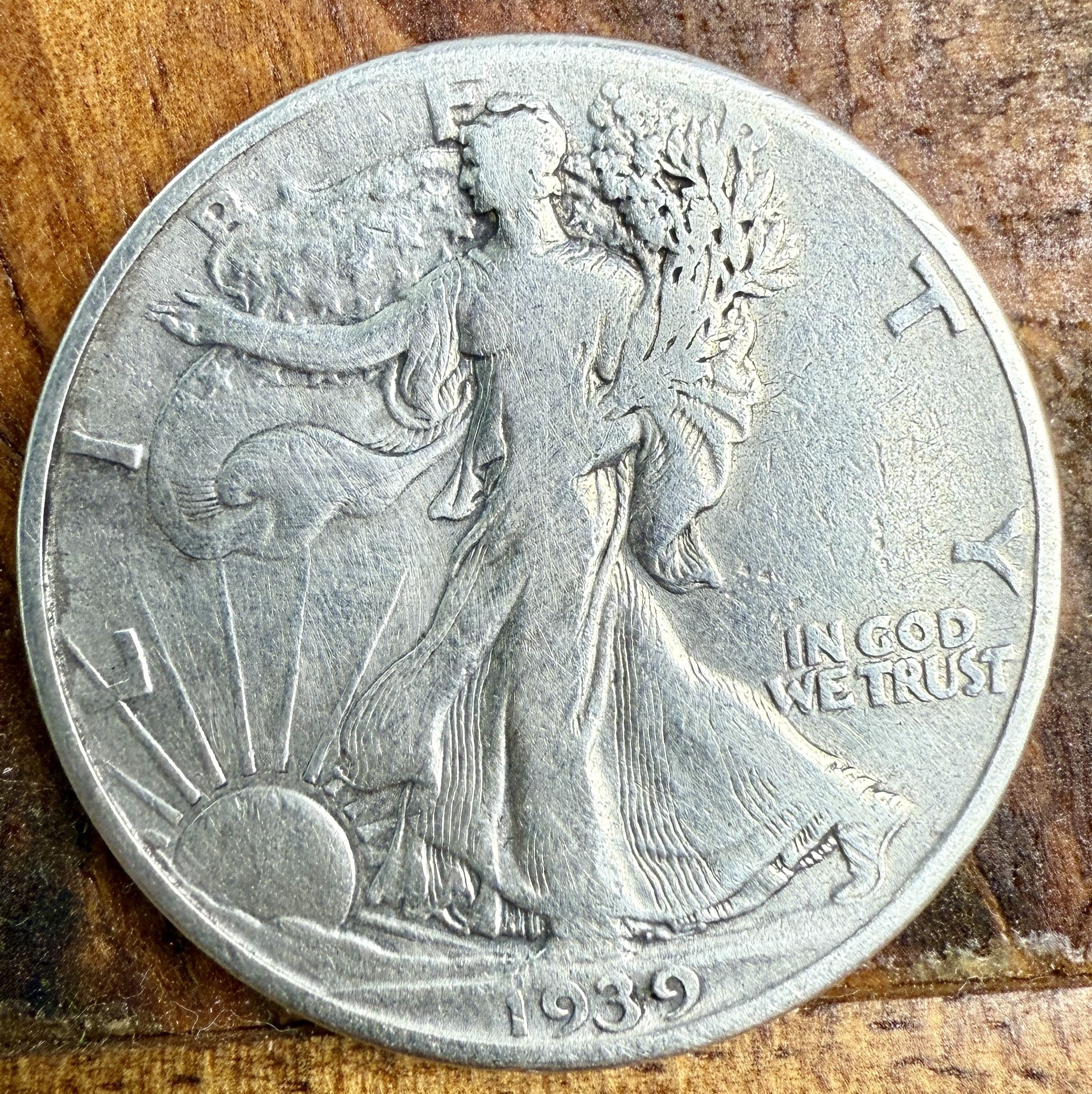 1939 Liberty Walking Silver Half Dollar 