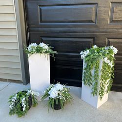 Pedestals with Florals - used for wedding