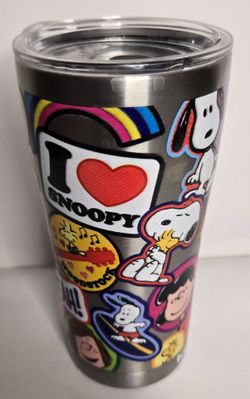 Peanuts Sublimated All- Over Charlie Brown Print Stainless Steel 20oz Tumbler