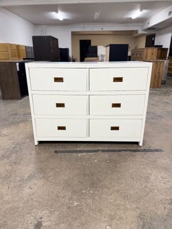 White 6 Drawer Dresser