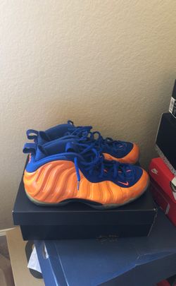 Foamposite orange and blue