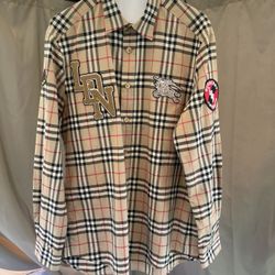 Button Up Burberry Shirt 