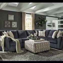 Sectional Couch & Ottoman
