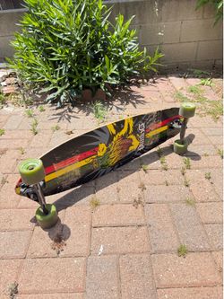 40" YOCAHER PUNKED RASTA LION GRAPHIC LONGBOARD SKATEBOARD 70MM SPEED CRUISER WHEELS