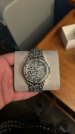 Michael Kors Lennox Animal Print Glitz Crystal Silver Watch
