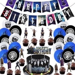 Superhéroe Black Panther Birthday Party Supplies 
