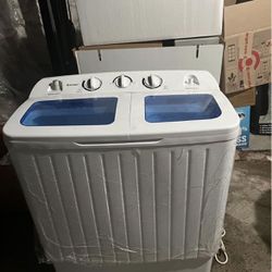Giantex Portable Mini Compact Twin Tub Washing Machine 20lbs Washer Spain Spinner Portable Washing