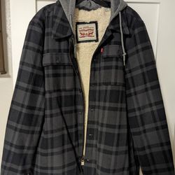 Levi's Flannel Hoodie Mens (Large)