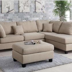 Sectional Sofa + Ottoman